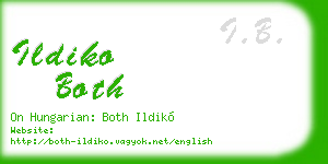 ildiko both business card